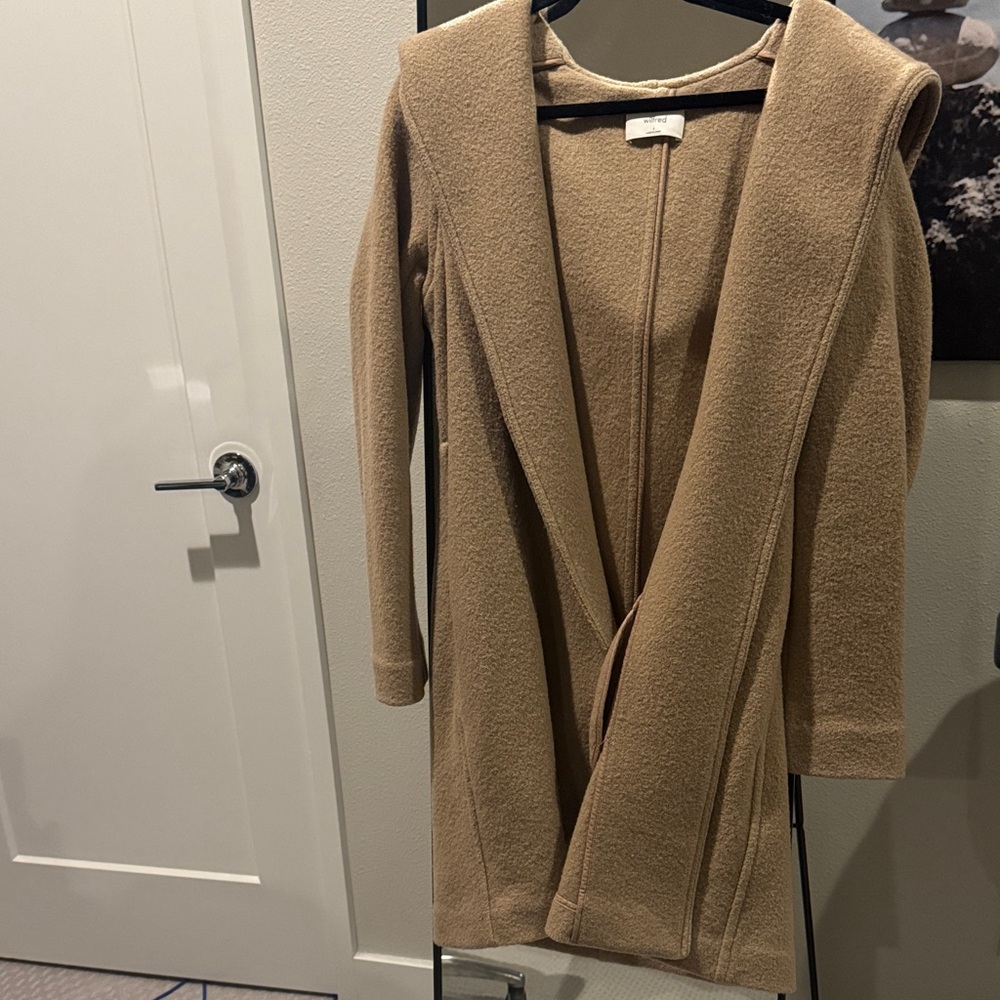 Wilfred Camel Open-Front Cardigan